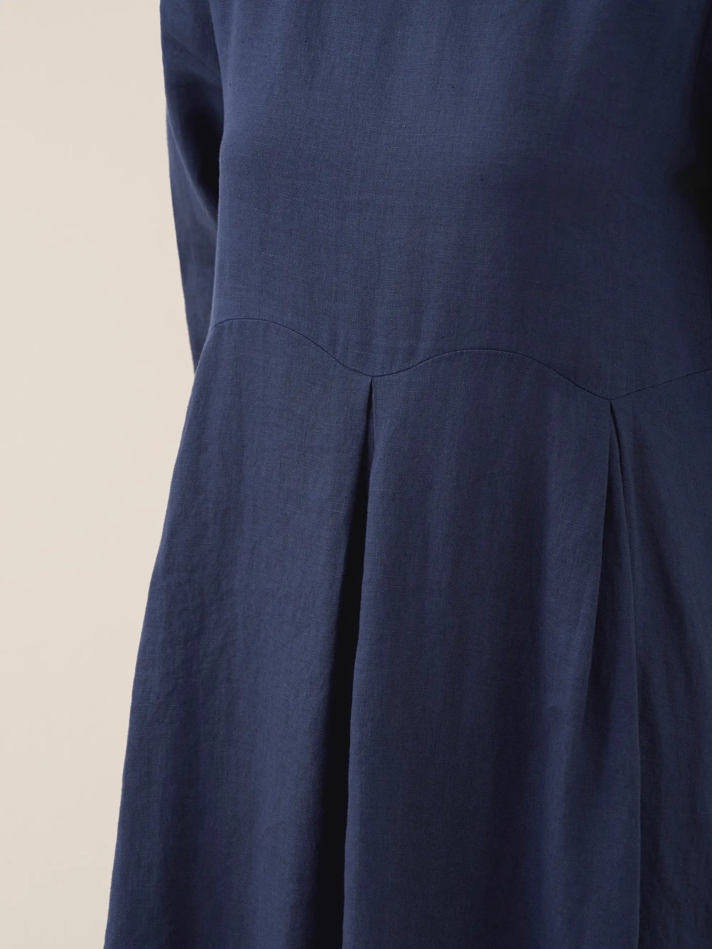 Lieke – 100% Linnen Plissé Maxi Jurk met Boothals