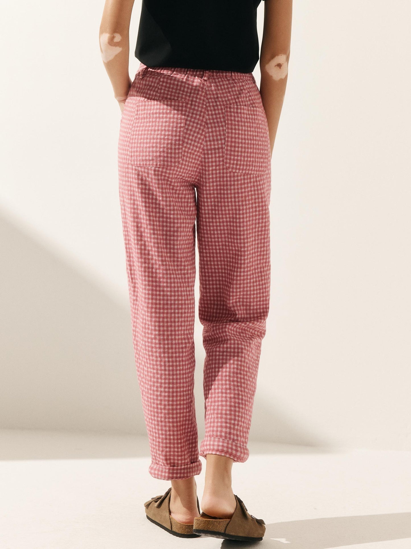 Heidi – Linnen Zomerse Knoopsluiting Broek