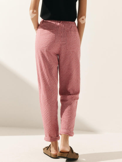 Heidi – Linnen Zomerse Knoopsluiting Broek