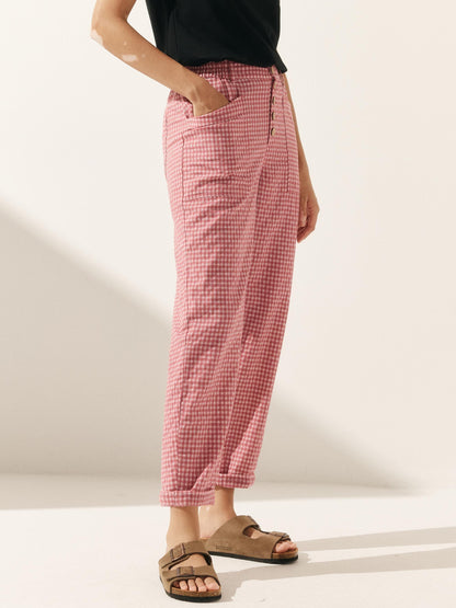 Heidi – Linnen Zomerse Knoopsluiting Broek