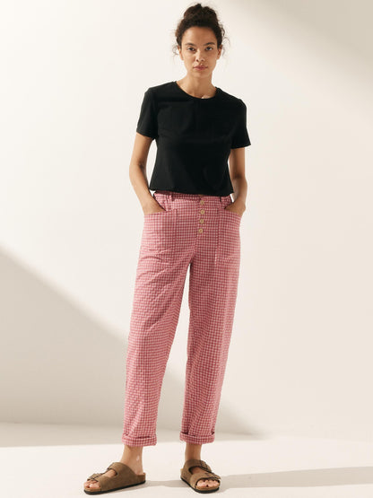Heidi – Linnen Zomerse Knoopsluiting Broek