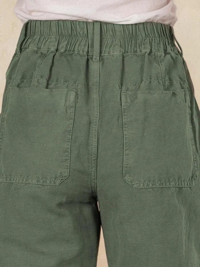 Heidi – Linnen Zomerse Knoopsluiting Broek