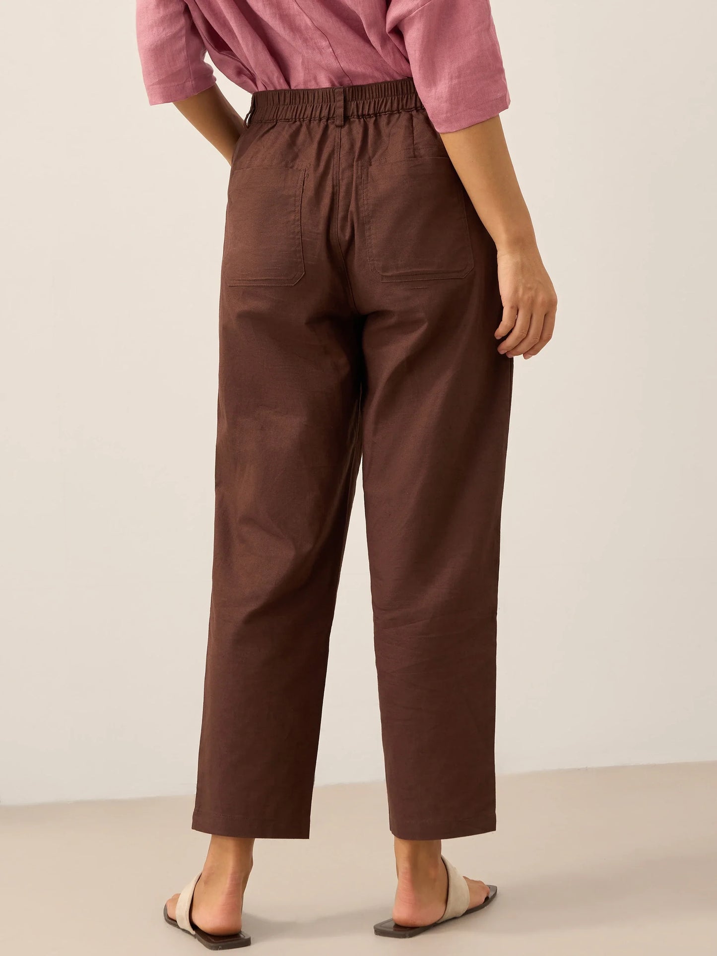 Heidi – Linnen Zomerse Knoopsluiting Broek