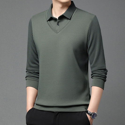 Lars - Casual Twee-in-één Sweater met Lange Mouwen